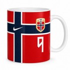 Norway Soccer  9 Coffee Mug 11oz   Football Fan Gift   Red Nordic Cross Cup