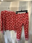 The Beaufort Bonnet Company Size 7 2-piece Pajama Set Red white Bow Pink Trim