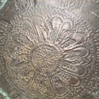Antique Brass Tray Middle Eastern Persian Tin Tray  Islamic With Hanging Whole