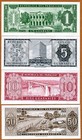 Set Paraguay  1 5 10 50 Guaranies L  1952  P-193-195-196-197  A-serie  Unc