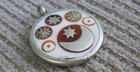 Round Reversible Bone   Brass Aripan Pendant From Nepal Moon   Stars Smiling Sun