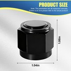 2pcs 10an Female Flare Cap Block Off Fitting Plug  Universal 10an  Black