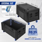 Large Cable Trunk Ata Road Case Utility Road Trunk Flight Case W  Wheels For Dj