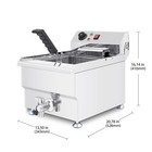 Deep Oil Fryer Commercial   17 L   Electric   Snack Machine   Removable Basket