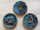 3pcs Ancient Chinese Old Dynasty Green Rust Bronze Statues  45