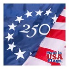 250th Anniversary Usa Flag 3x5 - Made In Usa  Solarmax Nylon  Sewn Stripes  Embr