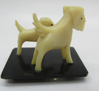 Antique 1930 s Miniature Celluloid Art Figure Scotty Dogs On Stand Japan Toy