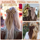 6 Pcs Hair Bows For Women  Big Bow Hair Clips For Girls  Silky Satin Hair Bows C