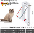 Pet Door For Cats And Dogs 8x8 6 Inch 4 Way Lockable Cat Flap Weatherproof