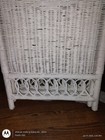 White Wicker Rattan Room Divider Changing Screen 71 x60  Folding 3 Panel