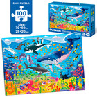 Floor Jigsaw Puzzles For Kids 100 Pieces Game   Ocean  Insects   Forest