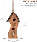 Bird House  Swirly Wooden Blue Bird Wild Bird House  Bird Safe House