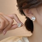 Women s Camellia Flower Stud Earrings Vintage Style With 925 Silver Ear Post