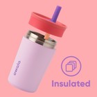 Owala Kids Insulation Stainless Steel Tumbler With 12 Ounces  Purple   Pink 