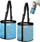 Horse Grain Feed Bag  Heavy Duty Mesh Feeder  Adjustable Strap waterproof Bottom