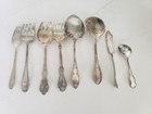 Beautiful 8 Piece Lot Serving Pieces Silverplate Silverware Mixed Patterns