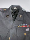 Vtg Us Army Dress Green Class A- E 4 Uniform Jacket 142nd Support Battalion  36s
