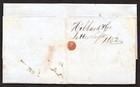 Canada 1852 Stampless Folded Letter Prepaid  10  Montreal Canada Dated In Red