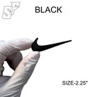 Swoosh 2 5  Embroidered Swoosh Left right Multicolors Embroidered Patch Iron On