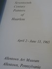 Seventeenth Century Painters Of Haarlem allentown Art Museum Exh Catalog illustd