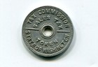 1946 - 1951 Vintage Washington State Sales Tax Commission Token W  Round Hole
