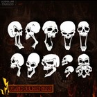 Screamer Skull Stencil Full Set  10 Pieces  - Reusable Airbrush Stencil Art Tool