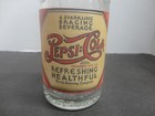 Pepsi Double Dot Paper Label Illinois Brewing Clear Glass Soda Bottle Double Dot