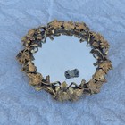 Vtg Stylebuilt Hollywood Regency Mirror Dish Filigree Leaf Ormolu Vanity Gilt 