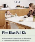 Lalo 6pc Silicone First Bites Full Kit Feeding Set - Oatmeal Retail  59 99 -read