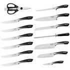 Top Chef 15 Piece Knife Set Stainless Steel Cutlery With Wood Block Tc-12 New