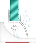 39inch Shower Threshold Water Dam  Self-adhesive Silicone White 