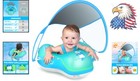 Durable Baby Float Ring With Canopy - Ideal Swimming Float For Infants 3-36 Mo
