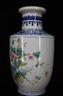 A Pair Chinese Blue white Porcelain Handpainted Exquisite Melon fruit Vase 27377