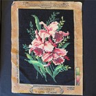 Vtg Needlepoint Margot De Paris Orchids Finished Canvas France 2152 Orchidees