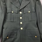 Vintage Us Army Dress Coat Mens 38 Regular Green Uniform Jacket Gold Buttons