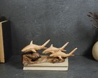 Wooden Shark Statue 11  Width  Hand Carved  Sculpture  Home Decor  Gift For Him