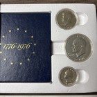  two  1776 - 1976 United States Mint 3 Coin Bicentennial Silver Proof Set Half