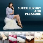 Luxury Large Sheepskin Rug - Thick 3  Pile  Genuine Australian Wool  Grey Tip