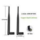 2 X 2 4ghz 6dbi Indoor Omni-directional Wifi Antenna 802 11n b g Rp-sma Femal   