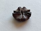 Vintage 4 Leaf Clover Carved Wood Button
