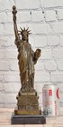 Bronze Statue Of Liberty Figurine Signed Fisher New York Landmark Sculpture Art