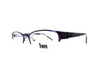 Tempo Wr 5103 Pu Eyeglasses Frames Black Purple Half Rim 50-17-135