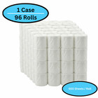 96 Rolls 2-ply Natural Recycled Bath Tissue Soft Toilet Paper 500 Sheets roll
