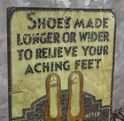 Antique Embossed Tin Sign Expert Shoe Repairing  - Art Deco - Crackle Paint 