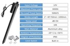 Dc 12v Electric Linear Actuator Cylinder Lift 3000n 675lbs Stroke 2  40  Fast