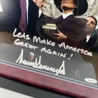 Signed President Donald Trump Maga Photo Framed W  Coa Holo 13x16 