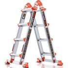Reinforced Multi Position Aluminum Ladder Folding Anti-slip 300lbs Capacity New