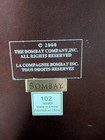Vintage 2000 The Bombay Company Wooden Keepsake Box  4-compartment Green Velvet