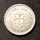 1937 British Silver 3 Pence Vf  Enn Coins