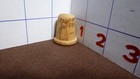 Thimble - Vintage Collectible - Wood - Hand Crafted W Woman Farming Scene - Euc